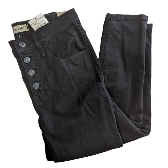 Madewell Denim - Madewell Black Button Front Jeans Women's Size 26 New